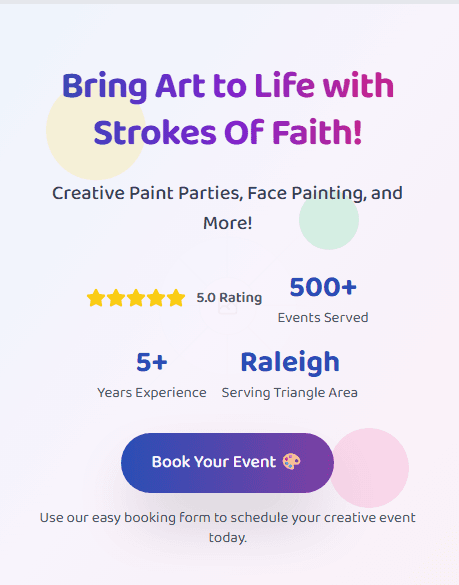 Strokes of Faith website preview